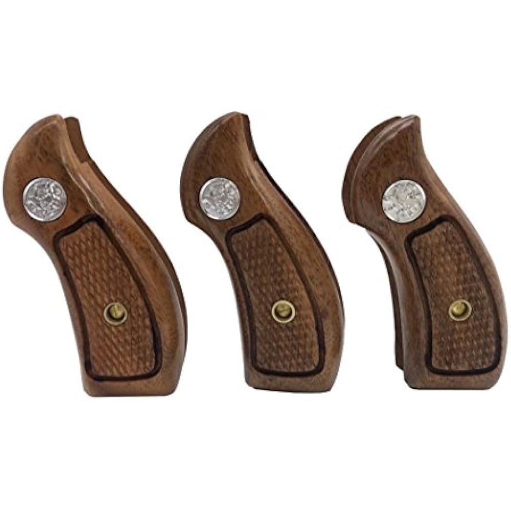 JRW05 New Smith & Wesson S&W J Frame Round Butt Bodyguard Grips Checkered Wood 41979627362 eBay