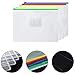 Cooldool 20 Pcs Plastic Poly Zip Envelope File Folder Bags,A4 Size,5 Color