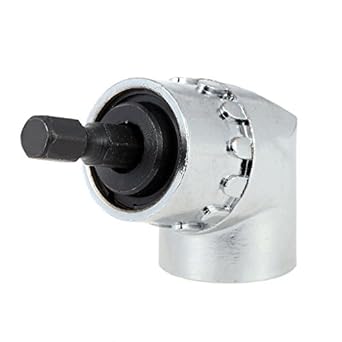 Docooler 105 Degree Angle Extension Right Angle Quick Change Driver Drilling Extension Shank Screwdriver Magnetic 1/4 Inch Hex Drill Bit Screwdriver Socket Holder Adaptor Sleeve