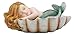 Ebros Under The Sea Baby Mermaid Sleeping On Oyster Shell Figurine Iridescent Green Tailed Mermaid Baby Sculpture