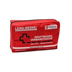 LEINA -WERKE REF 11008 Leina autoverbandtas Compact, inhoud DIN 13164, rood