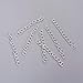 Craftdady About 90 Strands Iron Silver Twist Extender Chains 1.77-1.97 Inch Jewelry Necklace Bracelet Making Extension Tails Endings Ends Connectors