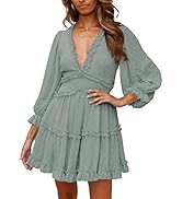 Asvivid Womens Summer Sunshine Colorblock Ruffle Flutter Sleeveless Loose Fit Short Flowy Pleated...