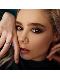 Finrezio - Juego de 30 piercings para nariz, cartílago, tragus, tragus, 0.71 oz, 316L, para mujeres y niñas