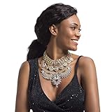 Holylove Crystal Statement Necklaces Pendant Collier Collar Choker Big Vintage Maxi Chunky Necklace Jewelry-HLN54 Crystal