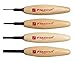 FLEXCUT Carving Tools, Chisel Micro Tool Set, High-Carbon Steel Blades, with Solid Ash Handle, Set of 4 (MT100)