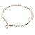 MoAndy Stainless Steel Crystal Pendant Round Charm Link Bead Bracelets for Women