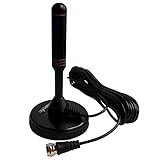 LEADSIGN Digital TV Antenna for ATSC Tuner-Portable Indoor HD TV Antenna with Magnetic Base and 16.5 feet Coax Cable