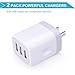Charger Brick, 2Pack Multi 3-Port Travel Wall Charger 3.1A USB Plug Power Adapter Charging Cube Box Base Compatible with iPhone 12 Pro Max/11 Pro Max/X 8 7 6 Plus,Samsung Galaxy Note 20/10+/9 S20 S21