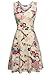 ARANEE Womens Casual Fit and Flare Floral Sleeveless Dress