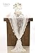Ling's moment White Lace Tablecloth 60x120 Inches Wedding Table Runner Overlay Rustic Boho Wedding Reception Table Decor