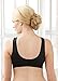 Glamorise Women's Plus Size Full Figure Complete Comfort Wirefree Front Close Leisure Bra #1803, Black, 46DD/F
