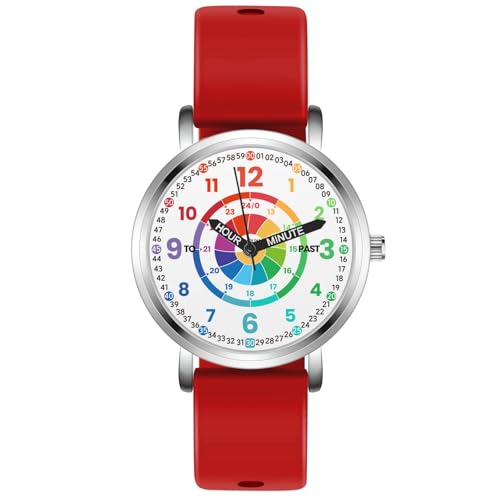 Kchss Childrens Watches, Kids Learning Watch, Dart-Board Children's Toddler Learning Time and Easy to Read Time, Analog Watch for Boys and Girls Ages 3~11