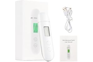 Professional Skin Hydration Tester Monitor Portable Skin Analyzer Device,Multifunctional Digital Corneometer Facial Moisture 