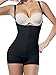 YIANNA Womens Body Shaper Seamless Tummy Control Shapewear Open Bust Slimmer Belly Shaper Bodysuit, YA7102-Black-XXL