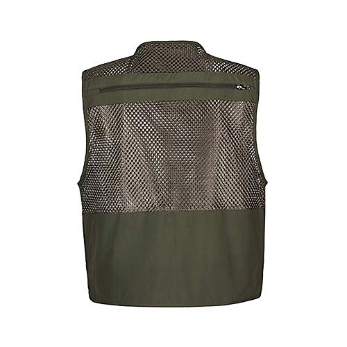 LAANCOO Anglerweste Weste Jacke Outdoor Schnelltrocknend Reise Multi-Pocket Atmungsaktiv Männlich Grün (ON) – Bild 8