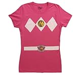 Power Rangers Pink Costume Juniors Fuschia T-shirt Tee