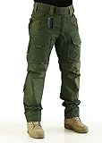 ZAPT Tactical Molle Ripstop Combat Trousers Army Multicam/A-TACS LE Camo Pants for Men (OD Green, L)