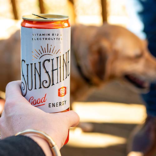 Sunshine Sparkling Energy Drink, Clementine Twist, Vitamin C, Electrolytes, 70mg of Natural Caffeine, 12oz (pack of 12) - Image 6