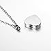 Valyria Heart Cremation Urn Necklace Memorial Keepsake Jewelry - Engraved I used to be his angel, now he's mine