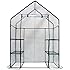 Homewell Mini Walk-In Greenhouse 3 Tiers 6 Shelves, 56"L x 29"W x 77"H