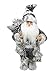 Northlight Alpine Chic Standing Santa Claus in Gray/White with A Bag and Lantern Christmas Figure, 12