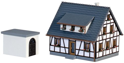 Faller 282760 Half-Timbered House Z Scale Building Kit, Blue