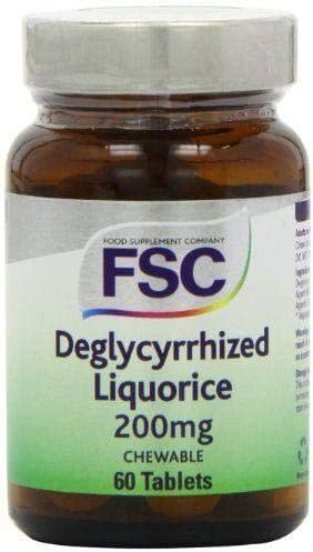 FSC 200mg Deglycyrrhized Liquorice - Pack of 60 Tablets, 60 count (Pack of 1)