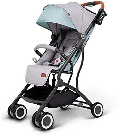 MXYBD Lightweight Stroller Portable Strollers with Extended Canopy for UV Protection, Travel Friendly Pram Buggy (Color : Green)