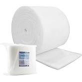 RINOO White Koi Pond Filter Pad Fine Bulk Roll- Cut to Fit - Durable Fish Pond Filter Media - Water Garden Aquariums Filter Material - 118" (9.8 ft) x 12" x 3/5" - 4/5" Thickness