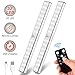 Litake Under Cabinet Lighting Rechargeable,32 LED Wireless LED Closet Lights with Remote, Stick On Anywhere Magnetic Dimmable LED Night Light with Timer for Kitchen Bedroom,2 Packs