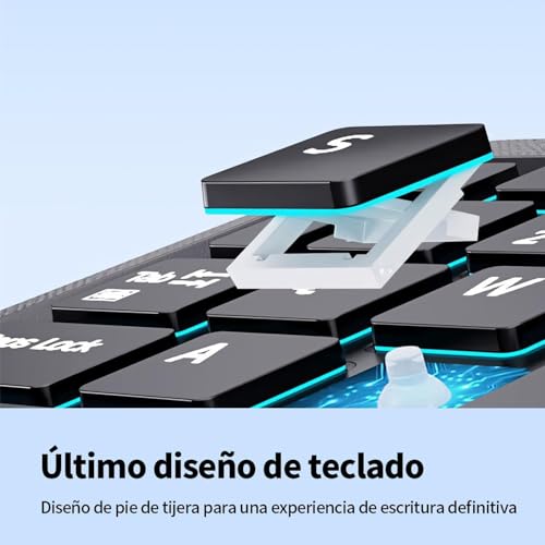 HXEIR 【Español Ñ】 Funda Teclado Rotación 360° para iPad 10.9'' 10ª, iPad 11''(A16 11ª 2025), iPad Air 11"(M3,2025/ M2,2024), iPad Pro 11"(1ª/2ª/3ª/4ª), iPad Air 10.9"(4ª/5ª)