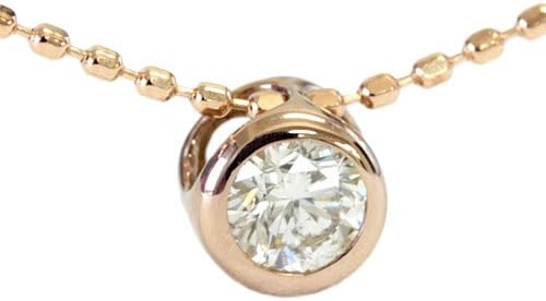 K18 ピンクゴールド ダイヤモンド ネックレス ペンダント 0 15ct 一粒 ダイヤ ネックレス
