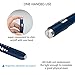 Opoway Nurse Penlight with Pupil Gauge LED Medical Pen Light for Nurses Doctors with Batteries Included 2ct, Silver and Blue