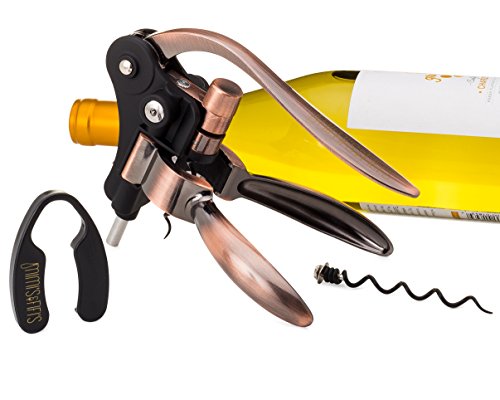 Best Wine Bottle Opener Corkscrew Set With Foil Cutter and Extra Screwpull, Unique Gifts For Mom, Women, Men, Her, Him, Anniversary, Birthday, Christmas, Couples