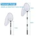 SAYAYA Telescopic Butterfly Net Fishing Nets Insect Net with 12 Inch Ring, Handle Extends to 36 Inch