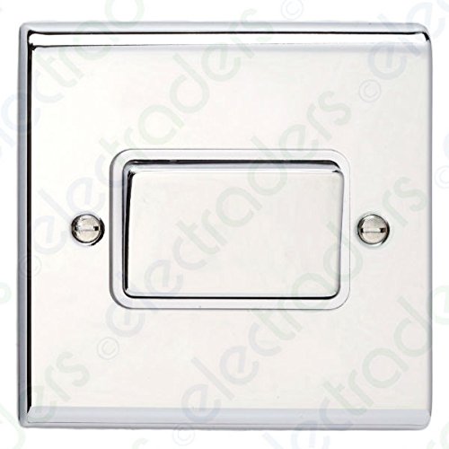 Deta SD1247CHW Fan Isolator Switch - Triple Pole (Polished Chrome/White Insert)