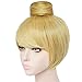 JoneTing Yellow Blonde Wig【 +Wig Cap】 Short Golden Wig for Women Cospaly Wig Women Short Straight Golden Costume Wig for Halloween Party Peluca Rubia Amarilla Princess Wig for Christmas