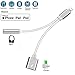 Headphones Adapter for iphone splitter audio and charge 3.5mm Jack Adapter Dongle Earphone Connector for iPhone Xs/Xs Max/XR/X（10）8/8 Plus/7/ 2 in 1 Cables Charge & Aux Audio Support iOS Latest system