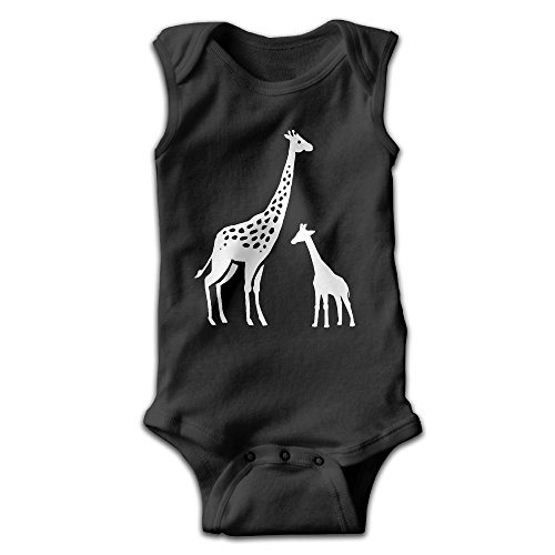 Infant Baby Clothes Sleeveless Giraffe Romper Bodysuit Jumpsuit Outfits Black