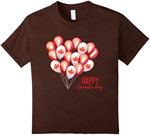 Kids Happy Canada Day 2017 T-Shirt 10 Brown