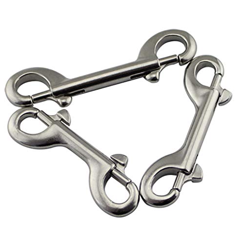 2-Pack 316 Stainless Steel Double Ended Bolt Snap Hook 3-1/2'' Double End Bolt Snaps Hooks Scuba Diving Clips Marine Grade for Water Bucket/Dog Leash/Pet Feed Bucket & Hammock/Horse Tack and More - Thumbnail 7