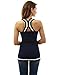 PattyBoutik Women Halter Racer Back Knit Top (Navy Blue Small)