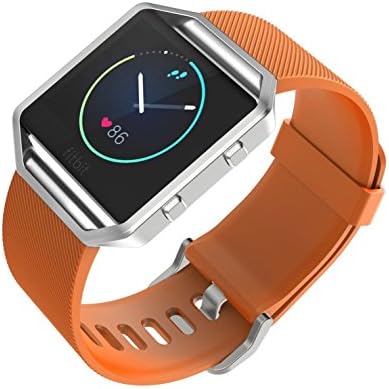 SUPTG Orange Silicon Luxe Band Strap For The New FITBIT BLAZE Fitness Watch Smart Watch