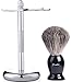 Fento Pure Badger Hair Shaving Brush and Chrome Razor Stand Shaving Set