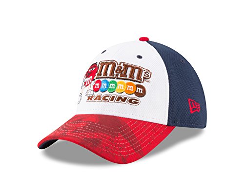 NASCAR M&M's Kyle Busch 2017 American Salute 9Forty Adjustable Cap, Red/White/Blue, One Size