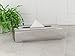 nu steel Gloss collection Stainless Steel Flat Rectangle Tissue Box Cover Holder for Bathroom Tissue Holder Vanity Countertop, Bedroom Dressers, Night Stands, Desks and Tables Dining Hall - Shiny