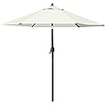 Sunnyglade 7.5' Patio Umbrella Outdoor Table Market Umbrella with Push Button Tilt/Crank, 6 Ribs (Beige)