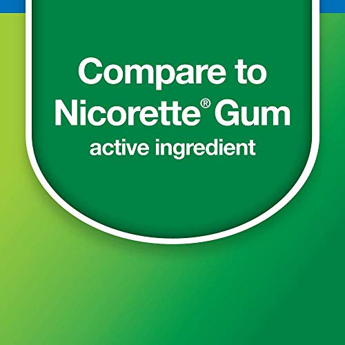 Basic Care Coated Nicotine Polacrilex Gum, 2 mg (nicotine), Mint Flavor, Stop Smoking Aid, 20 Count