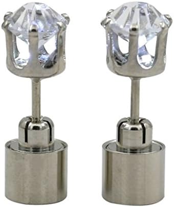 FuzzyGreenPink Glowing Flashlight Light Up Crystal Diamonds Pendants LED Purple Earrings Ear Studs Drop Lights Pendant Pearl Plugs Multicolor